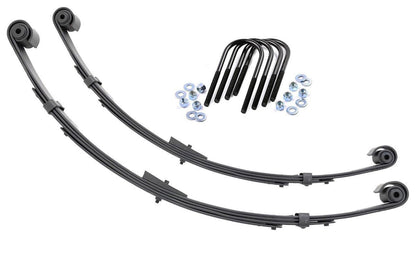 Rough Country 8064Kit Rear Leaf Springs | Military Wrap | 4" Lift| Pair | Jeep Wrangler YJ (87-95)