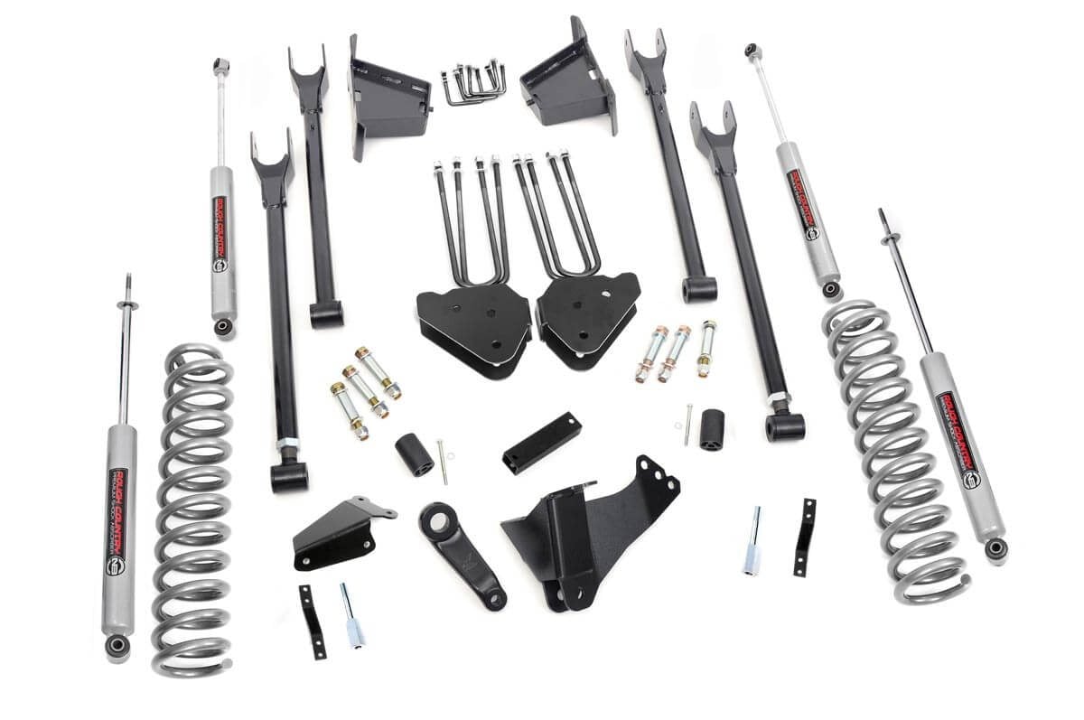 Rough Country 591.20 8 Inch Lift Kit | 4 Link | RR Blocks | Ford F-250/F-350 Super Duty 4WD (05-07)