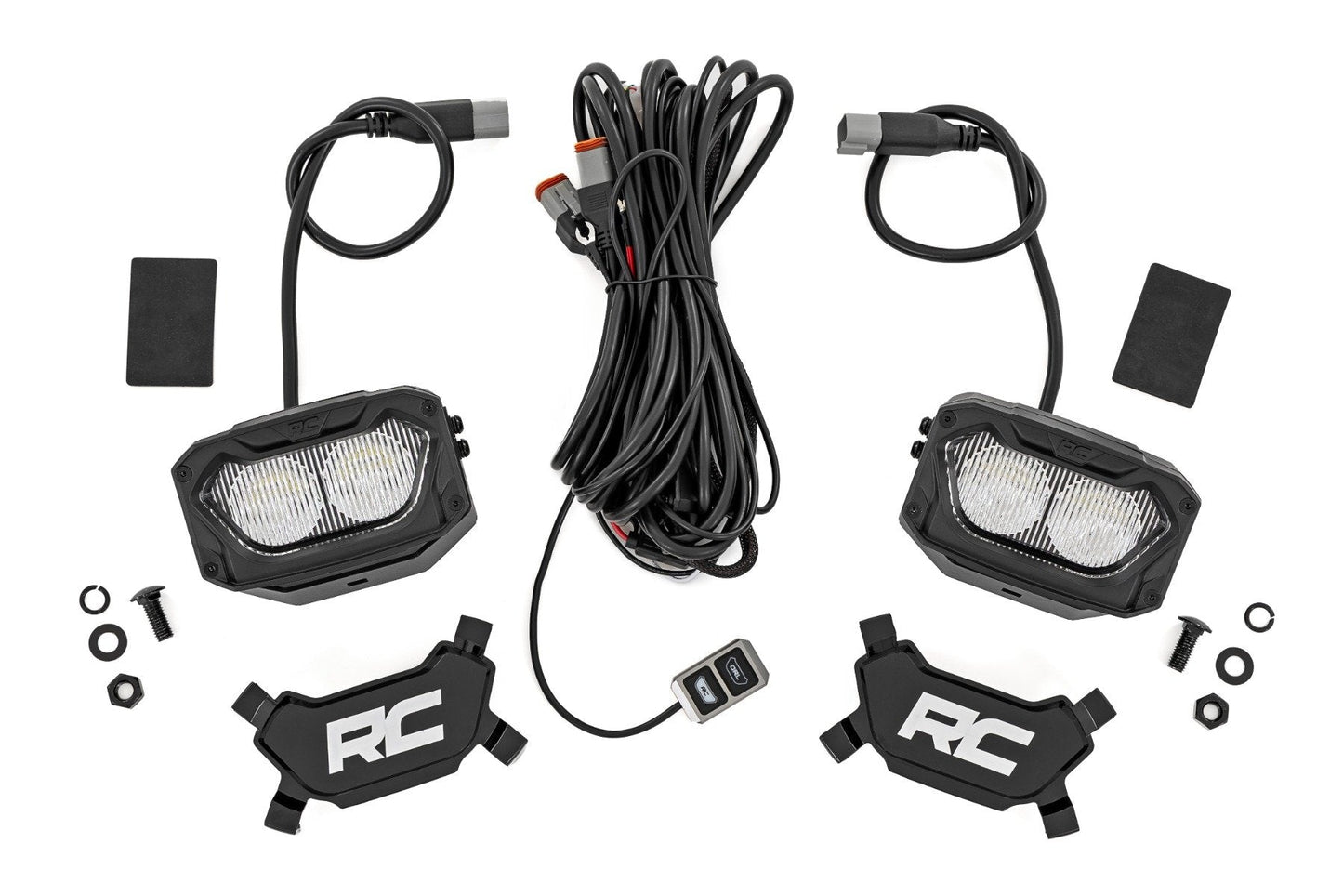 Rough Country 70118 5 Inch Light Pods | White/Amber DRL | Flood | Pair