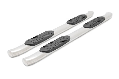 Rough Country 21001S Oval Nerf Steps | Stainless | Crew Cab | DEF Tank | Chevy/GMC 1500/2500HD/3500HD (07-19 & Classic)