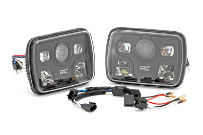Rough Country RCH5200 5"x7" LED Headlights | DOT Approved | Jeep Cherokee XJ 2WD/4WD (1984-2001)
