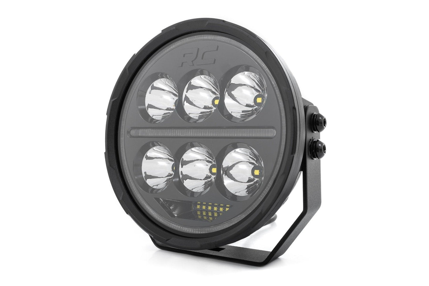 Rough Country 70805B Black Series Halo LED Light Pair | White/Amber DRL | 6.5 Inch | Round