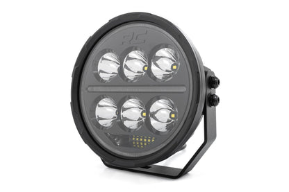 Rough Country 70805B Black Series Halo LED Light Pair | White/Amber DRL | 6.5 Inch | Round