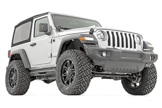 Rough Country 91744 3.5 Inch Lift Kit | Adj Lower | FR D/S | M1R | Jeep Wrangler JL 4WD (2024-2025)