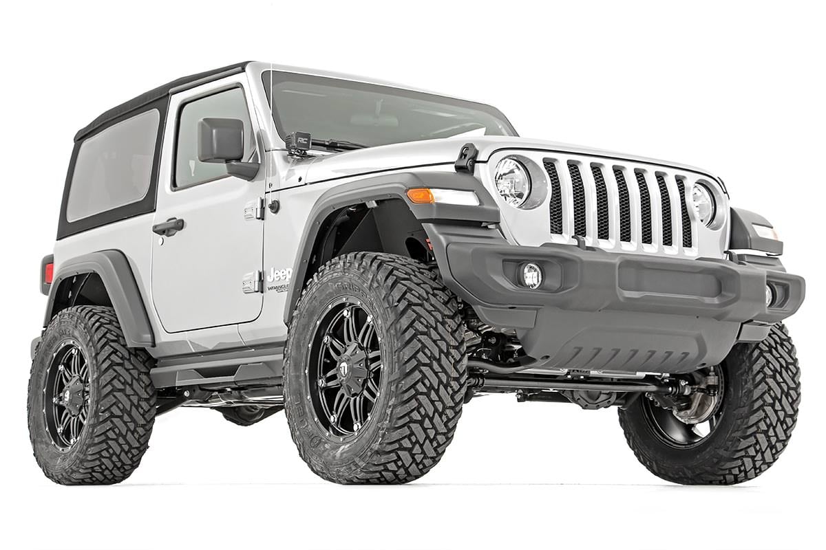 Rough Country 62840 3.5 Inch Lift Kit | Adj Lower | FR D/S | M1 | Jeep Wrangler JL 4WD (2018-2023)