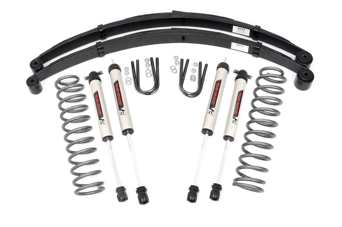 Rough Country 63070 3 Inch Lift Kit | RR Springs | V2 | Jeep Cherokee XJ 2WD/4WD (1984-2001)
