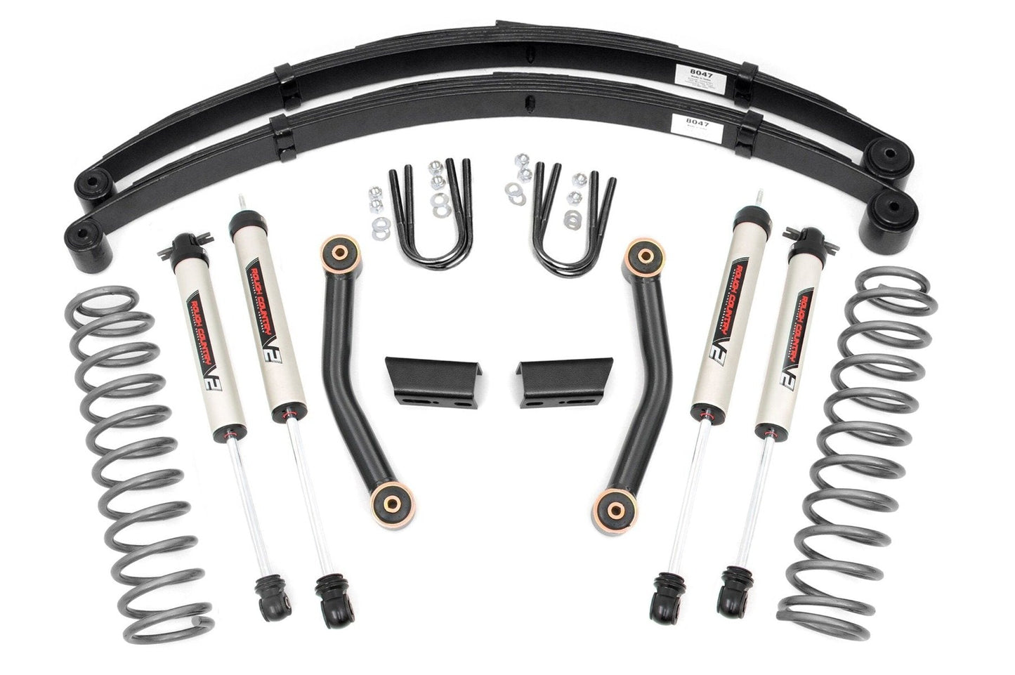 Rough Country 630X70 3 Inch Lift Kit | Series II | RR Springs | V2 | Jeep Cherokee XJ (84-01)