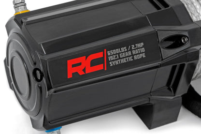 Rough Country RS6500SA 6500-LB Winch W/ Remote | UTV | Synthetic Rope