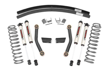 Rough Country 670X70 3 Inch Lift Kit | SII | RR AAL | V2 Shocks | Jeep Cherokee XJ 2WD/4WD (84-01)