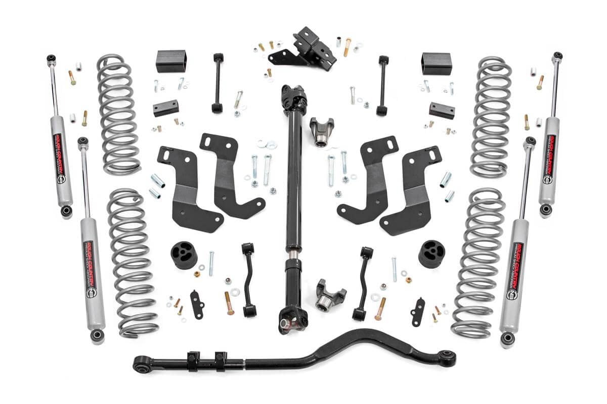 Rough Country 94030 3.5 Inch Lift Kit | C/A Drop | FR D/S | Jeep Wrangler Unlimited 4WD (24-25)