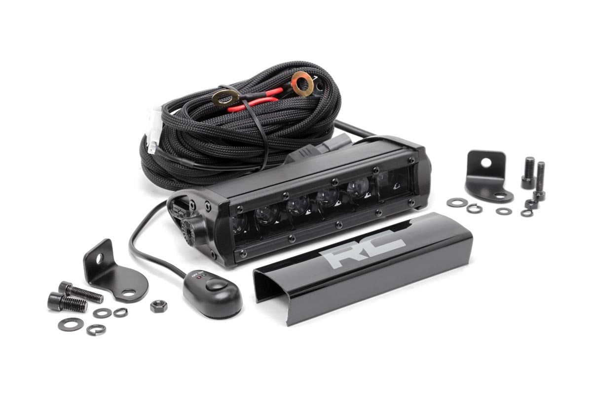 Rough Country 70707BL 6 Inch Black Series LED Light Bar | Single Row