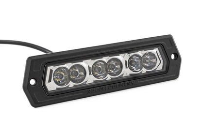 Rough Country 70916A 6 Inch Chrome Series LED Lights | Flush Mount | Pair