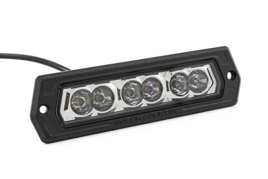 Rough Country 70916A 6 Inch Chrome Series LED Lights | Flush Mount | Pair