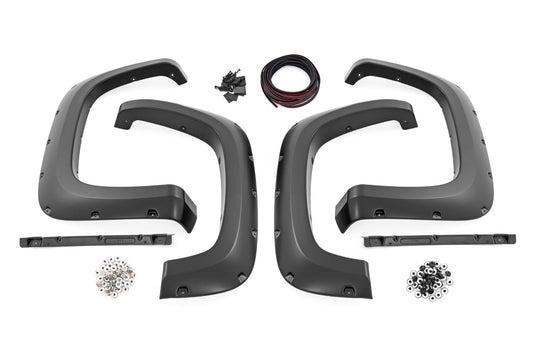 Rough Country F-C12011A-GJI Pocket Fender Flares | GJI Shadow Gray | Chevy Silverado 2500 HD/3500 HD (20-25)