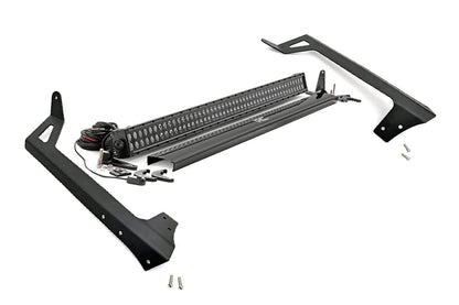 Rough Country 70504BL LED Light Kit | Windshield Mount | 50" Black Dual Row | Jeep Wrangler JK (07-18)