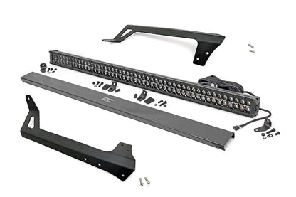 Rough Country 70504BLDRL LED Light | Windshield Mnt | 50" Black Dual Row | White DRL | Jeep Wrangler JK (07-18)