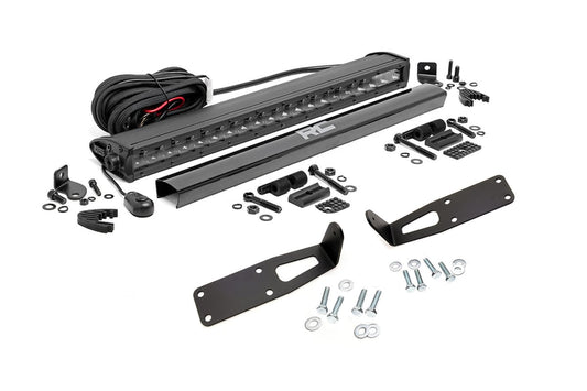 Rough Country 70568BL LED Light Kit | Bumper Mount | 20" Black Single Row | Ram 2500 (03-10)/2500 (11-18)/3500 (11-18)