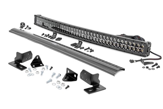 Rough Country 70682DRL LED Light  | Bumper Mount | 40" Black Dual Row | White DRL | Ford F-250 Super Duty (11-16)