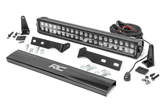 Rough Country 70773 LED Light Kit | Bumper Mount | 20" Black Dual Row | Jeep Grand Cherokee WK2 (11-20)