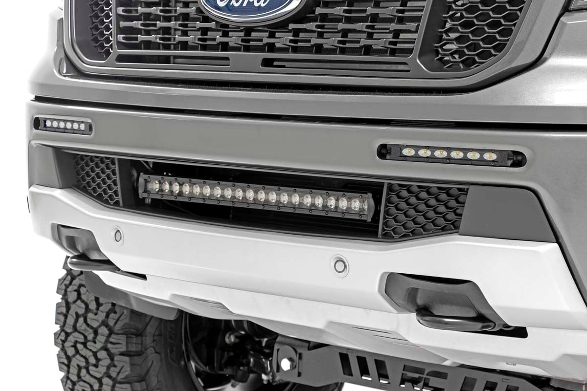 Rough Country 70829 LED Light Kit | Bumper Mount | 6" Black Slimline Pair | Ford Ranger (19-23)