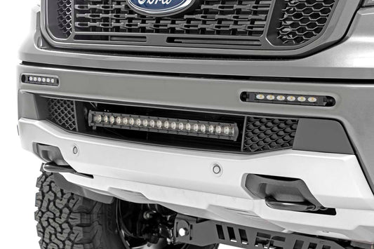 Rough Country 70829 LED Light Kit | Bumper Mount | 6" Black Slimline Pair | Ford Ranger (19-23)
