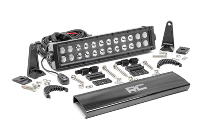Rough Country 70912BL 12 Inch Black Series LED Light Bar | Dual Row