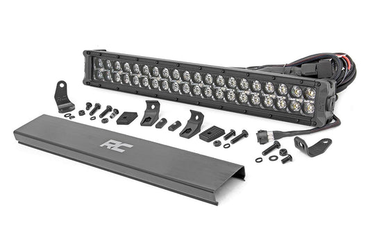Rough Country 70920BD 20 Inch Black Series LED Light Bar | Dual Row | Cool White DRL