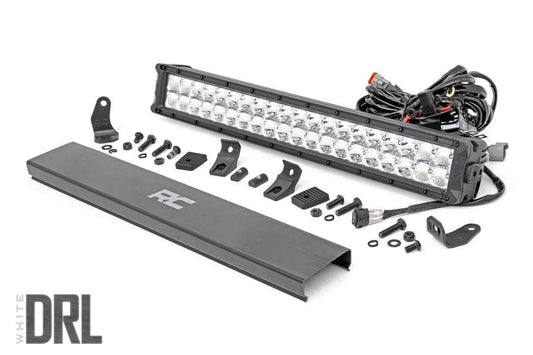 Rough Country 70920D 20 Inch Chrome Series LED Light Bar | Dual Row | Cool White DRL