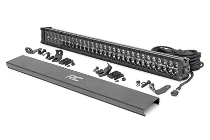 Rough Country 70930BD 30 Inch Black Series LED Light Bar | Dual Row | Cool White DRL