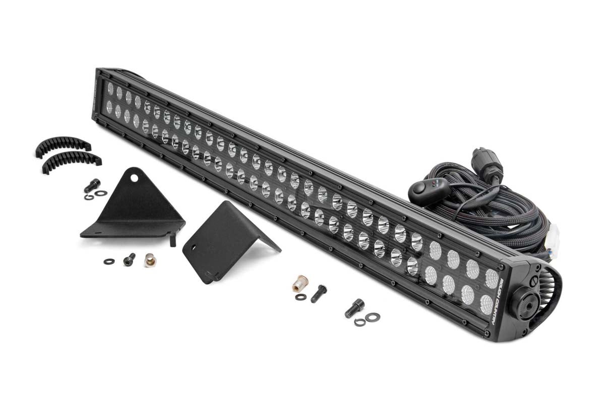 Rough Country 71014 LED Light | Under Bed | 30" Black Dual Row | Can-Am Defender HD 5/HD 8/HD 9/HD 10