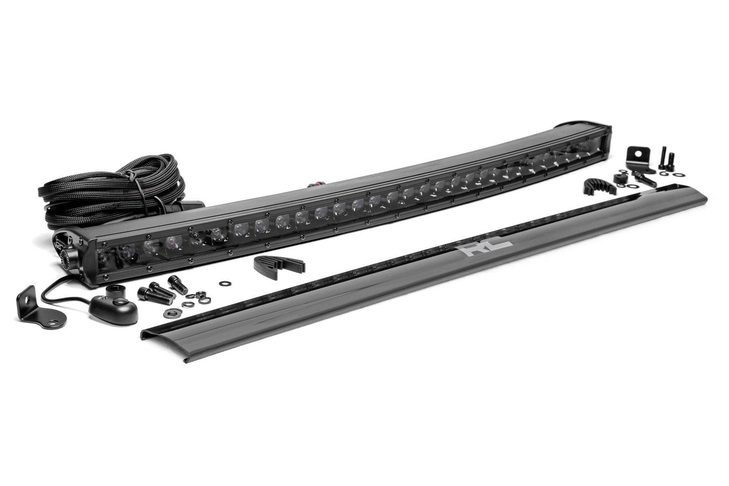 Rough Country 72730BL 30 Inch Black Series LED Light Bar | Curved | Single Row