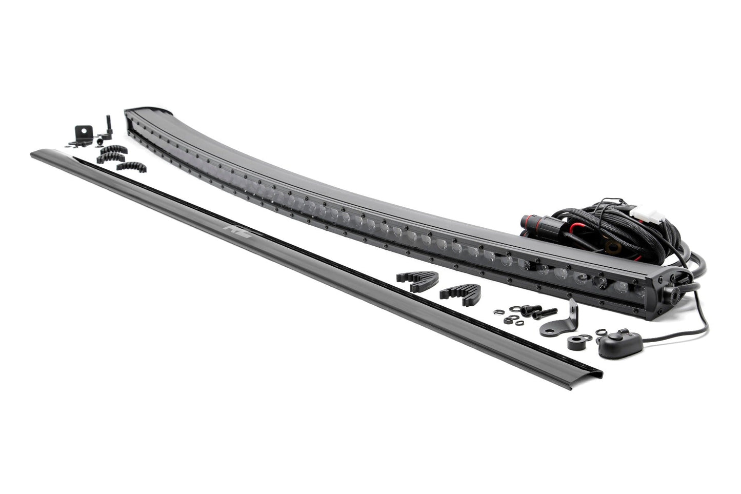 Rough Country 72750BL 50 Inch Black Series LED Light Bar | Curved | Single Row