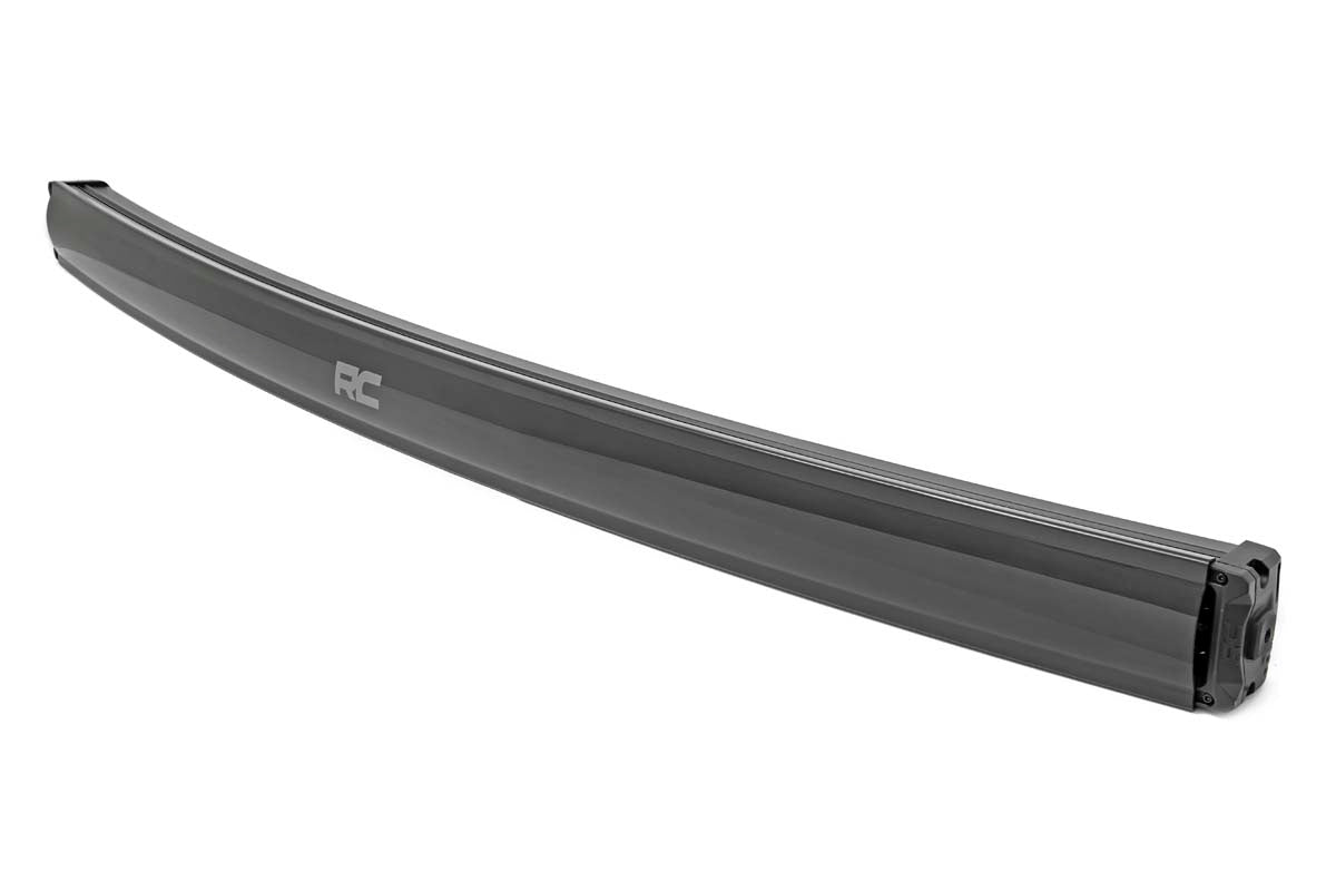 Rough Country 72950BD 50 Inch Black Series LED Light Bar | Curved | Dual Row | Cool White DRL