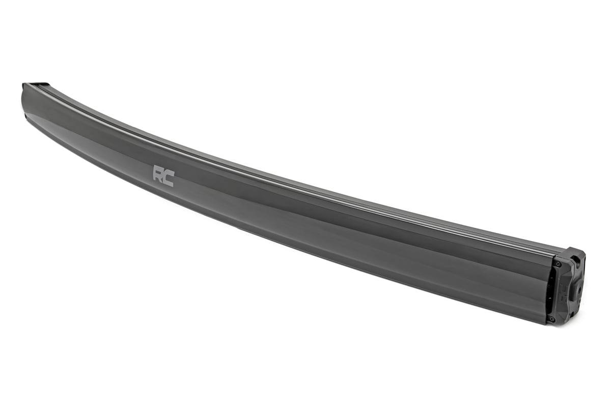 Rough Country 72954BD 54 Inch Black Series LED Light Bar | Curved | Dual Row | Cool White DRL