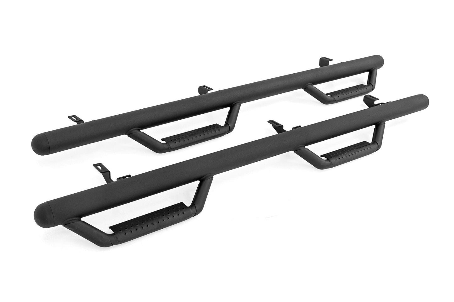 Rough Country 90764B Nerf Steps | Wheel to Wheel | 4 Door | Jeep Wrangler Unlimited 2WD/4WD (07-18)