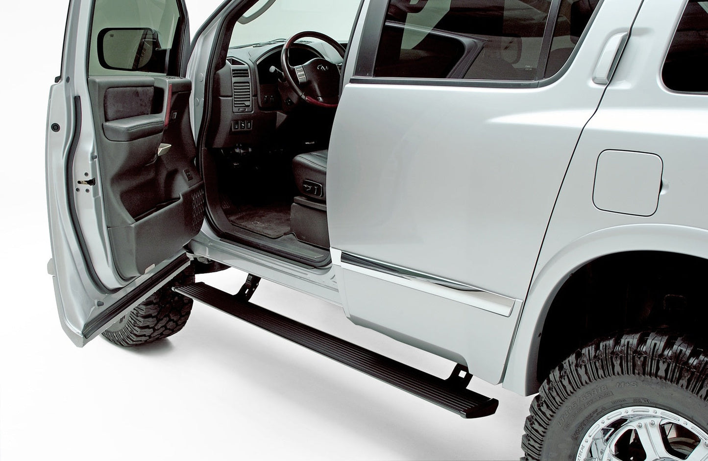 AMP Research 75110-01A PowerStep Elect Rng Brd - 04-15 Titan Crew/King Cab, Armada, 04-10 Infinity QX56