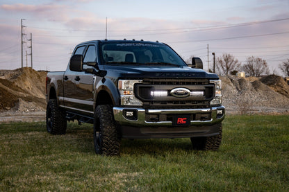 Rough Country 70898 LED Light Kit | Grille Mount | 10 Inch Black | Slimline | Ford F-250 Super Duty (20-22)
