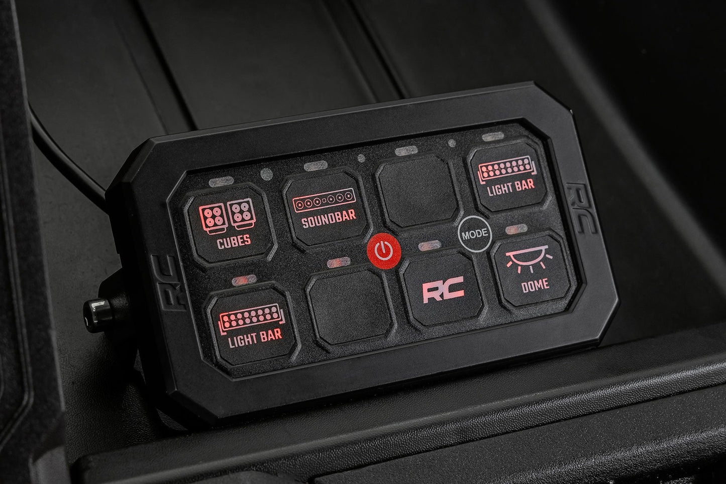 Rough Country 70975 8 Gang Switch Panel | Bluetooth | RGB Backlit Buttons | Multifunction Modes