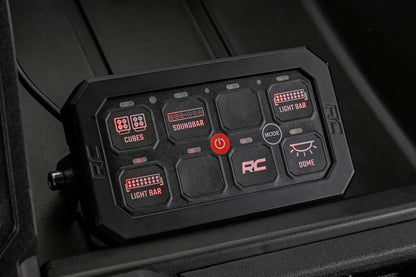 Rough Country 70975 8 Gang Switch Panel | Bluetooth | RGB Backlit Buttons | Multifunction Modes