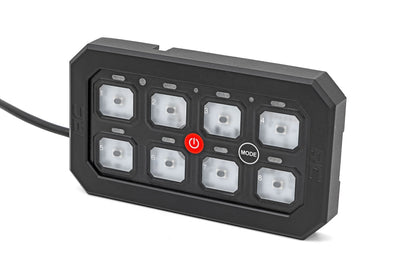 Rough Country 70975 8 Gang Switch Panel | Bluetooth | RGB Backlit Buttons | Multifunction Modes