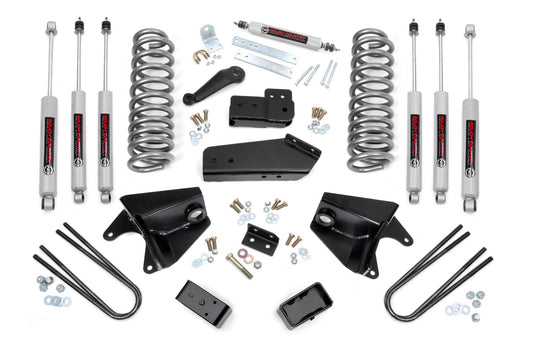 Rough Country 46533 4 Inch Lift Kit | Quad Front Shocks | Rear Blocks | Ford F-150 4WD (80-96)