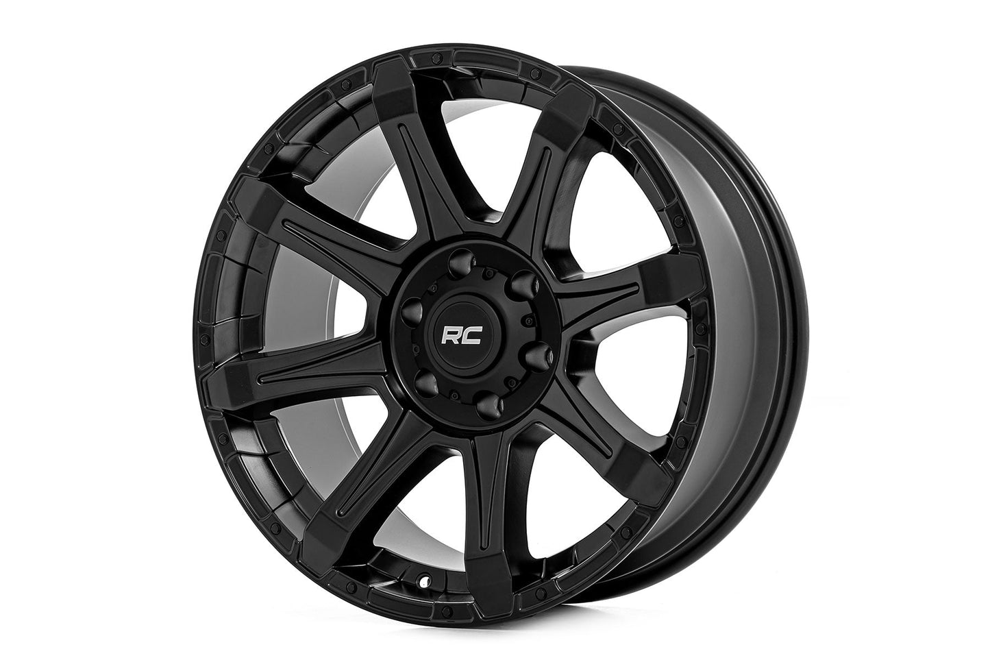 Rough Country 81202417A Rough Country 81 Series Wheel | One-Piece | Semi Gloss Black | 20x10 | 6x135 | -25mm