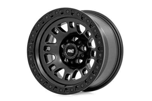 Rough Country 82170912 Rough Country 82 Series Wheel | One-Piece | Semi Gloss Black | 17x9 | 6x5.5 | -12mm