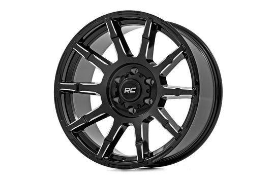 Rough Country 83200910 Rough Country 83 Series Wheel | One-Piece | Gloss Black | 20x9 | 8x6.5 | -12mm