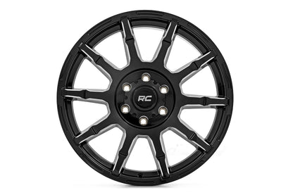 Rough Country 83170912 Rough Country 83 Series Wheel | One-Piece | Gloss Black | 17x9 | 6x5.5 | +0mm