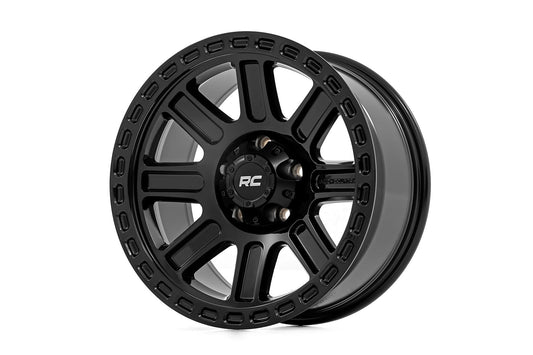 Rough Country 84172512 Rough Country 84 Series Wheel | Gloss Black | 17x8.5 | 6x5.5 | +25mm