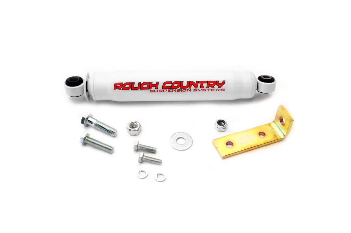 Rough Country 87361 N3 Steering Stabilizer | Nissan D21 Hardbody Truck (86-94)/Pathfinder (87-95)