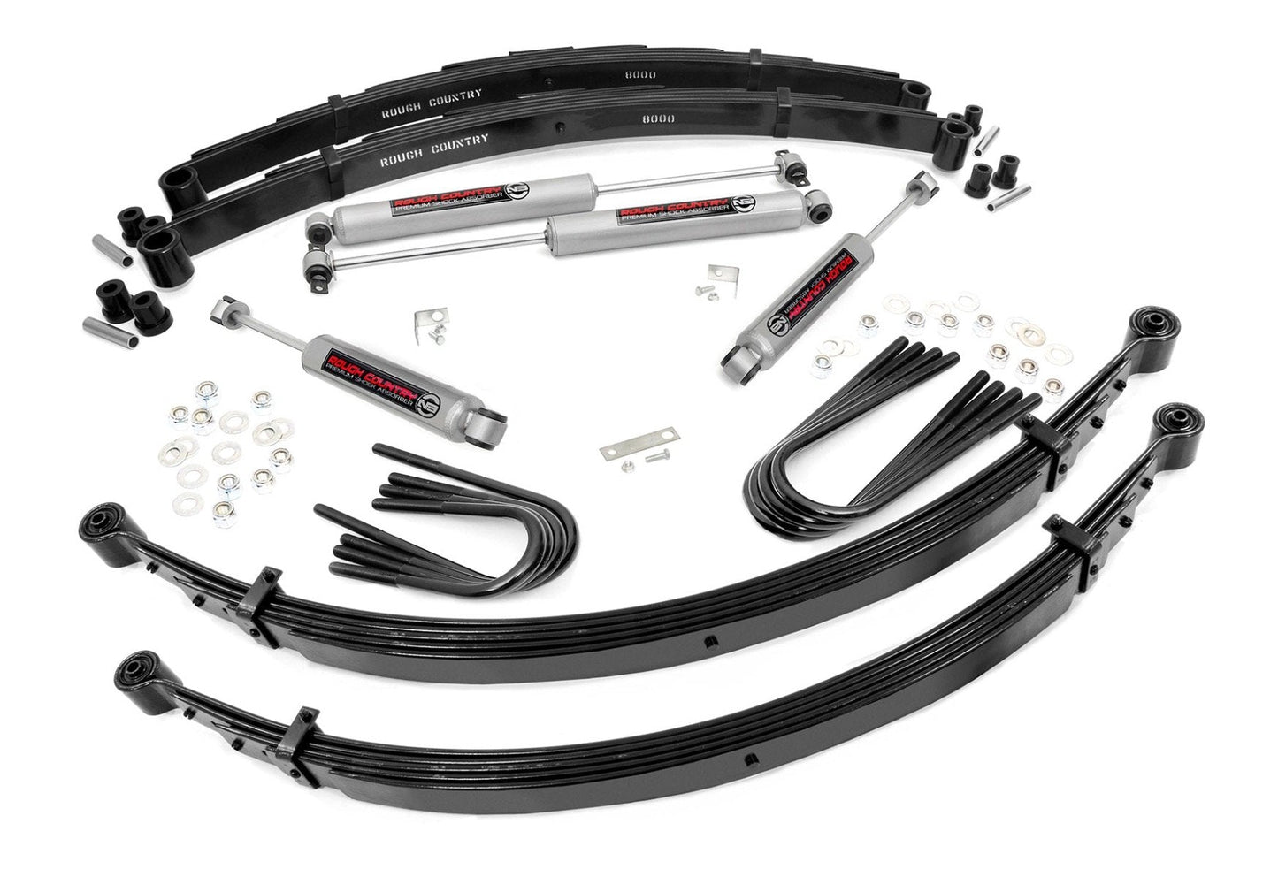 Rough Country 24030 2 Inch Lift | 52 Inch Rear Springs | Chevy/GMC 3/4-Ton Suburban/C25/K25 Truck (77-87)