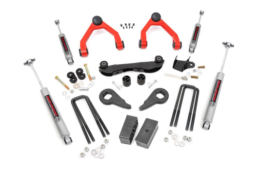 Rough Country 16530RED 2-3 Inch Lift Kit | Rear Blocks | Chevy/GMC 1500 Truck & SUV 4WD (1988-1999)