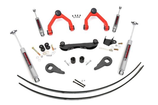 Rough Country 17030RED 2-3 Inch Lift Kit | Rear AAL | Chevy/GMC 1500 Truck & SUV 4WD (1988-1999)